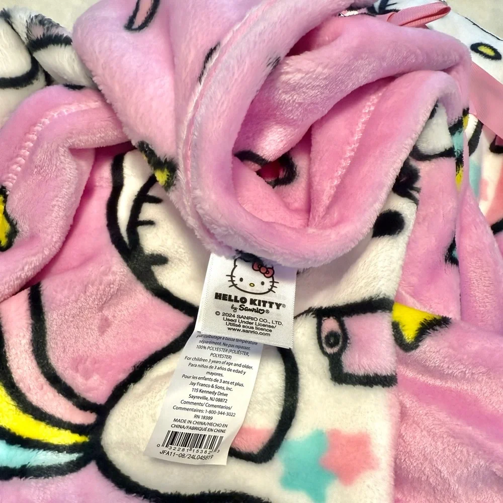NWT Unicorn Hello Kitty Plush Throw Blanket